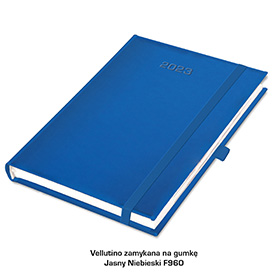 Kalendarz książkowy Vellutino na gumkę jasny niebieski